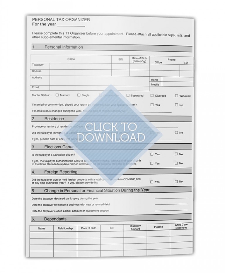 Tax Forms BV Accounting & Tax Professional Corporation